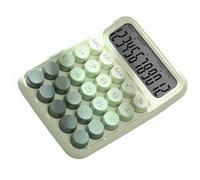 Pongnas Stylish Cute Calculator with 12 Digits, Large Buttons, and Clear Display - for Students and Accountants in Blue (Green)