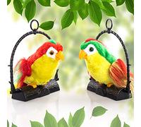 Pongnas Talking Plush Toy That Repeats Sounds - Interactive Birthday Kids, Fun & Educational Plush Animal (Green)