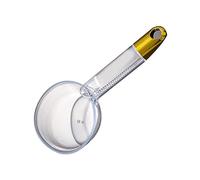 Pongnas Transparent 180ML Rice Portion Scoop with Handle & Clamp/Holder Design - Ideal Measuring Tool for Kitchen & Crafts (Transparent)