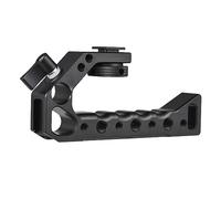 Pongnas Universal Camera Top Handle Grip with 4 Cold Shoe Mounts Positioning Hole Threaded Holes Compatible with DSLR Sports Camera for Vlogging Live Streaming 14.1x6.1x3cm