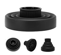 Pongnas Universal Collapsible Hair Dryer Diffuser Folding Travel Diffuser Attachment with Dense Air Outlet for Even Heat Distribution 1.6 2in Hair Dryers (Black)
