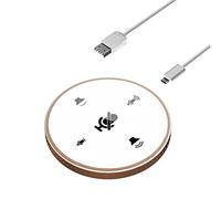 Pongnas USB Conference Speakerphone Microphone, 360° Omnidirectional PC Computer Condenser Mic with Touch Panel Volume Adjustment, Plug and Play for PC Laptop Video Call Meeting (Gold)