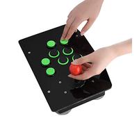 Pongnas USB Fighting Game Console Joystick No Delay Controller for PC, Compatible with Multiple Platforms, 2-Player Support