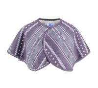 Pongnas Winter Short Cape Women Warm Shawl Washable Double Sided Plush Shoulder Warm Cape Grey