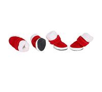 Pongnas Winter Warm Dog Shoes with -Skid Design and Hook Strap for Outdoor Adventures (Style 1)