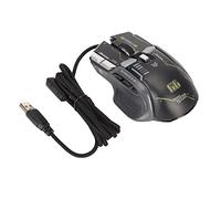 Pongnas Wired Gaming Mouse, Mechanical Micro Switch 12800 DPI Ergonomic Fast Rebound Gaming Mouse 10 Button Macro Programmable for Office (Black)