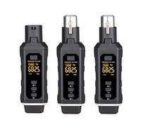 Pongnas Wireless XLR Transmitter and Receiver, Plug and Play Wireless Microphone System with Rechargeable Battery and 100m Range, for Dynamic Microphones and PA Systems (1 Receiver with 2