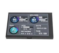 Pongnas WOWNOVA 3.5" IPS Secondary for PC - Real-Time CPU//HDD Temp & Sensor Data Display Powered ARGB Backlight Custom Layout Auto-Start