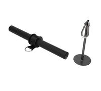 Pongnas Wrist and Forearm Roller - -Duty Iron Strengthener with Non-Slip EVA Handle for Forearm Hypertrophy, Grip Endurance & Functional Arm Sculpting - Includes Barbell Plate Rack (Black)