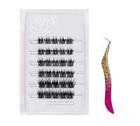 Pongnas Z'LRAQI Beauty -Looking Glue- False Eyelashes with Self-Adhesive Clusters, 30 Pieces in 10mm, 12mm, and 14mm Sizes (MF10-1)