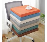 Pongpai Armchair Booster Cushion, Thick Square Dining Chair Seat Pad with Removable Cover Non-Slip Bottom, Post-Operative Recovery & Pregnancy Supportive Cushions (Sky Blue,40x40x5cm)