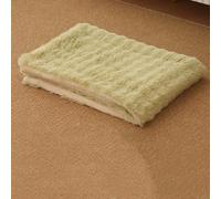 Pongpai Soft Cat Pad Self-warming Pet Blanket, Dual Use Cat Dog Sleeping Pads Thin Quilt, Plush Heat Mat for Indoor Outdoor, Washable (100x70cm,Green)