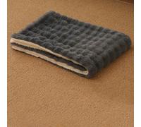 Pongpai Soft Cat Pad Self-warming Pet Blanket, Dual Use Cat Dog Sleeping Pads Thin Quilt, Plush Heat Mat for Indoor Outdoor, Washable (55x45cm,Dark Gray)