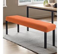 Pongpai Stretch Piano Dining Bench Slipcover, Upholstered Chair Protector Cover for Living Room, Bedroom, Kitchen, Washable, Elastic, Removable (Orange,90-100CM)