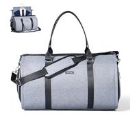 Ponhog Suit Carrier Garment Duffel Bag - 2-in-1 Convertible Travel Suit Bags for Men,Carry On Bag with Shoe Compartment,Grey