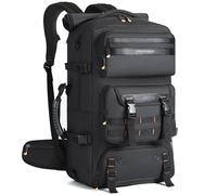 Ponhog Travel Backpack for Men - 50L Convertible Duffle Bag with Shoe Compartment, Carry On Laptop Backpack with USB Charging Port, Hiking Backpack Gym Daypack Water Resistant Rucksack,Black