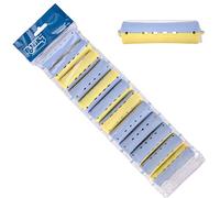 Ponik's Hair Rollers for Perm Set, 12 Pieces, 22 mm, Flexi Rod, Blue Red, ABS Material, Silicone Elastic Bands, Ideal for Short and Long Hair