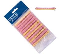 PONIK'S Professional 12 Piece 8mm Cold Wavy Permanent Hair Rollers with Round Rubber Tabs