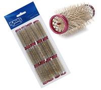 PONIK'S PROFESSIONAL - Metal Rollers, Wire Rollers with Bristles, 12 Piece 18 mm Curler Set