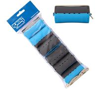 PONIK'S PROFESSIONAL - Perm Rollers, Curlers for Perm Set, Hair Rollers 6 Pieces, Curlers Perm 40 mm, Small Cold Curler with Round Rubber Tabs, Blue Black