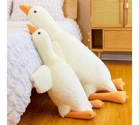 Ponjauk 50-190cm Giant Goose Plush Toys Duck Plush Toy xxl Goose Soft Cuddly Toy Big Plushie Body Sleeping Pillow Cute Birthday for Kids (130CM)