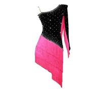 PONNYC Black,S, Strapless Latin Dancing Clothes Ballroom Dance Dresses for Women Cha Cha Dancing Outfit Salsa Performance Dancewear