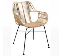 ponoka rattan outdoor stacking armchair in natural