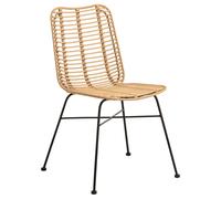 ponoka rattan outdoor stacking side chair in natural