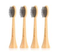 PONPACE Bamboo Toothbrush Heads Compatible with Philips Sonicare, Soft Charcoal Infused Bristles, Whitening & Deep Cleaning