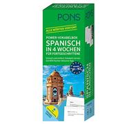 PONS Power-Vokabelbox Spanisch in 4 Wochen für Fortgeschrittene: Sch (Paperback)