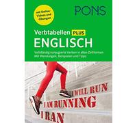 PONS Verbtabellen Plus Englisch: Vollständig konjugierte Verben in a (Paperback)