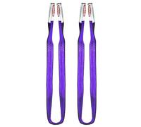 PONSA 1t-3 m. Webbing Lifting Sling Strap 1000 kg - 3 Meters - 30 mm Width - Heavy Duty Polyester - with PONSAGARD Patented Abrasion and Cut Protection System (Pack 2 u.)