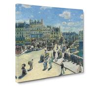 Pont Neuf in Paris by Pierre Auguste Renoir Canvas Print | Gallery Wrapped 30mm Frame Wall Art | 20x20 inches | Ready to Hang | Impressionist Picture | Living Room Bedroom Lounge Office