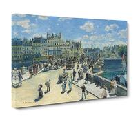 Pont Neuf In Paris By Pierre-Auguste Renoir Canvas Print | Gallery Wrapped 30mm Frame Wall Art | 30x20 inches | Ready to Hang | Impressionist Picture | Living Room Bedroom Lounge Office