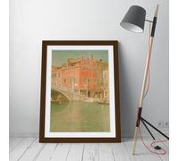 Ponte Cannareggio, Venice, Italy By Joseph Edward Southall Stunning Framed Wall Art Print Picture - A2 - Walnut Frame