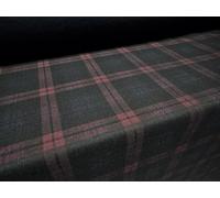 Ponte Roma Double Jersey Knit Fabric, per metre - Tartan Check - Navy Black & red
