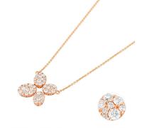 Ponte Vecchio 18ct Rose Gold 0.80ct Diamond Pave Necklace D