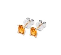 Ponte Vecchio Iris 18ct Yellow Gold Citrine Diamond Stud Earrings D