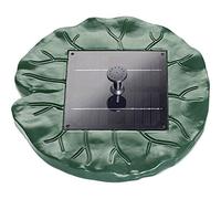 Pontec PondoSolar Lily Island - Above-Water Solar Fountain With Floating Compact Lily Design and 4 Fountain Heads - Self-Contained Solar Water Feature, No Cable Needed