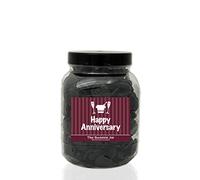 Pontefract Cakes 1.9kg Medium Sweet Jar - A Personalised Gift Jar Filled with Your Favourite Retro Sweets! (Happy Anniversary)