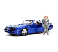 Jada Toys Hollywood Rides It Chapter Two Pennywise & Henry Bower's Pontiac Firebird, 1: 24 Red Die-Cast Vehicle with 2.75" Die-Cast Figure