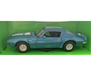 Pontiac Firebird Trams AM 1972 in blue, 1:24 scale diecast model from Welly