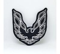 Pontiac Firebird Trans Automobiles Car Racing (White on Black) Iron Sew on Embroidered Patch