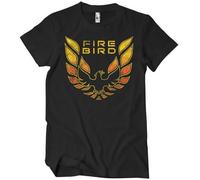 Pontiac Officially Licensed Firebird Logo Mens T-Shirt (Black), Large