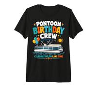 Pontoon Birthday Crew Lake Boat Party Premium T-Shirt