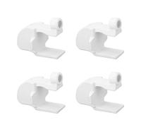 Pontoon Boat 4pcs Versatile Nylon Bumper Clips for 1in 1.25in Rectangular Tube 3/8in Rope for Marine Yacht Boats (White)