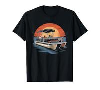 Pontoon Boat Dog Lake Boating Owner T-Shirt