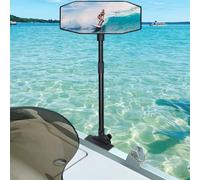 Pontoon Boat Mirror,Marine Boat Rear View Mirror for Pontoon Boat Water Skiing,Extra Large Pontoon Rearview Mirror 4.7" x 12.2",Pontoon Rear View Mirror,360° Adjustable Stable Boat Rearview Mirror