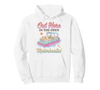 Pontoon Boat Motorboatin Out Here In The Open Lake Life Pullover Hoodie