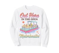 Pontoon Boat Motorboatin Out Here In The Open Lake Life Sweatshirt